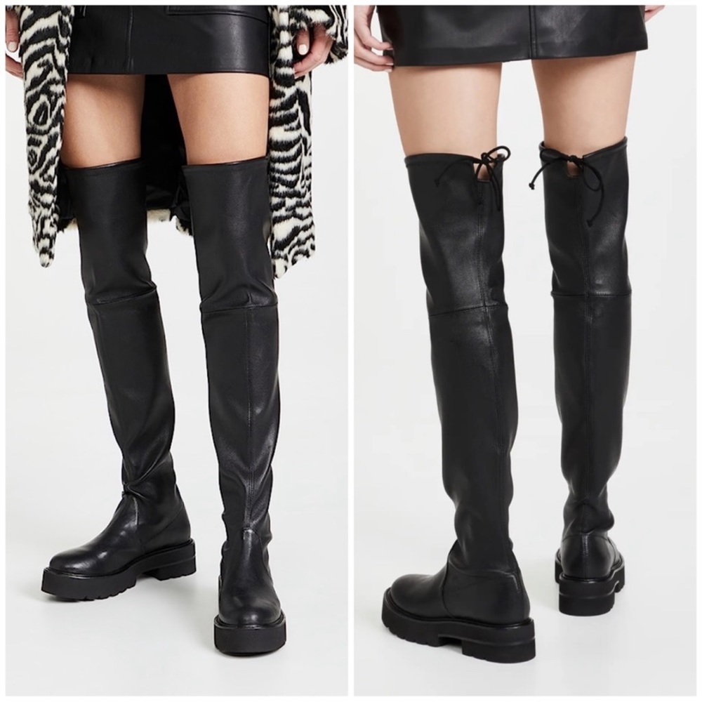 Stuart Weitzman Lowland Ultralift Platform Boot Over The Knee Lug New Size 12